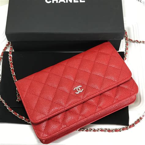 chanel card wallet red|Chanel red wallet on chain.